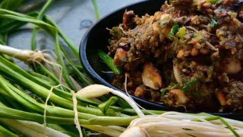 Green Garlic Thecha: Winter Special Recipe - Nutritionist Aditi Prabhu